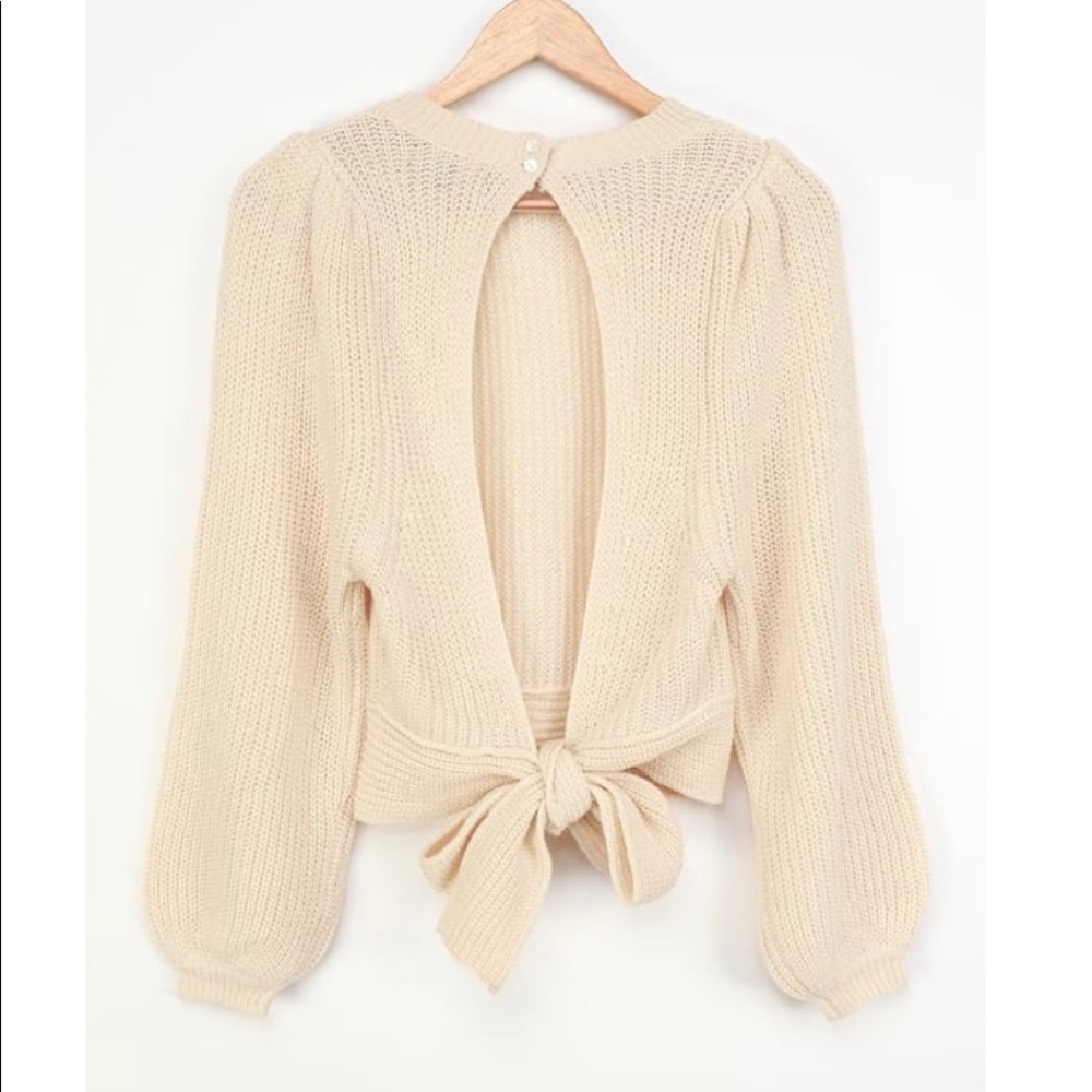 Lulus Open Tie Back Sweater